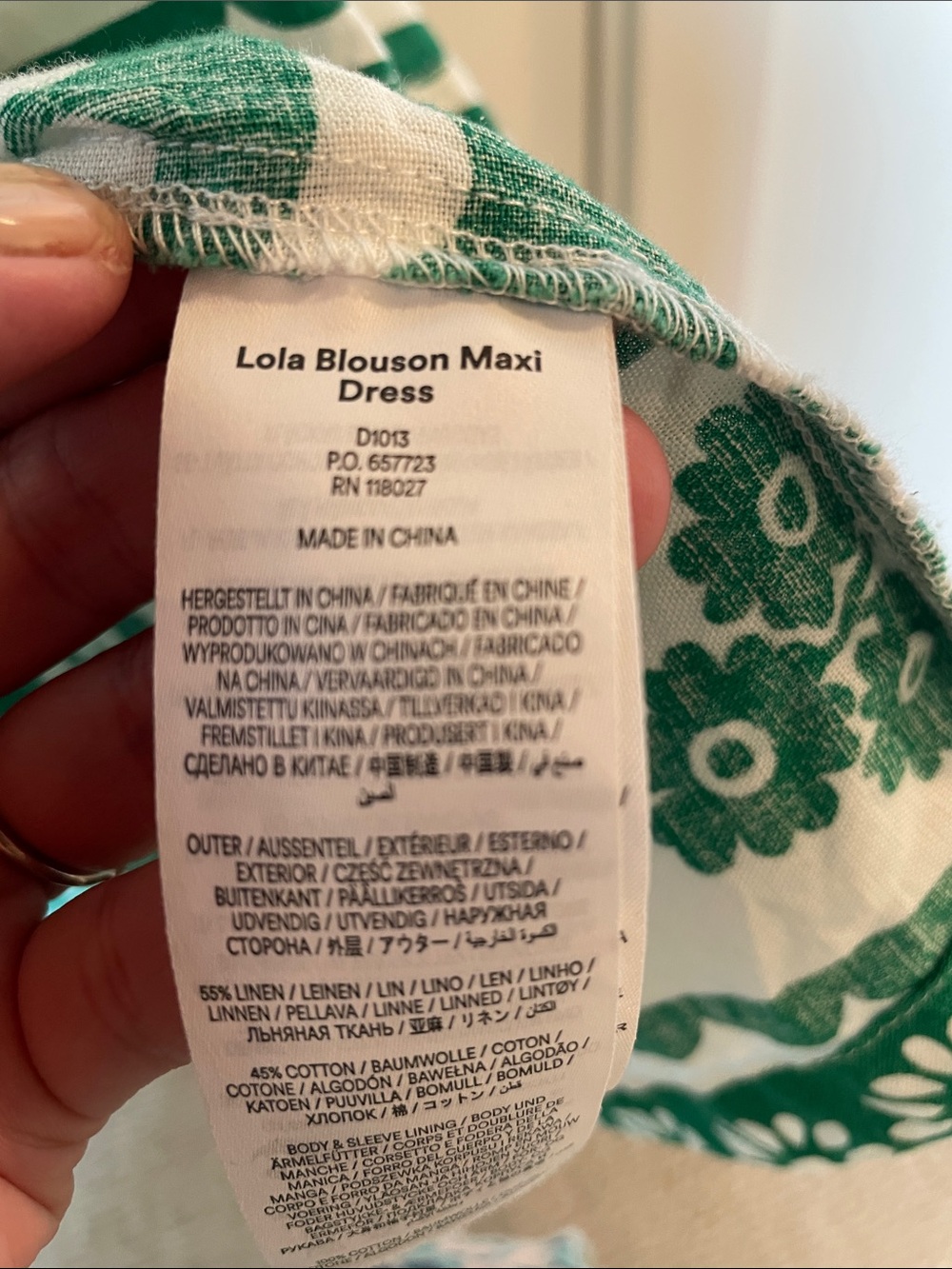 Womens Boden Green Lola Blouson Maxi Dress Puff sleeves size 4 - Picture 9 of 9